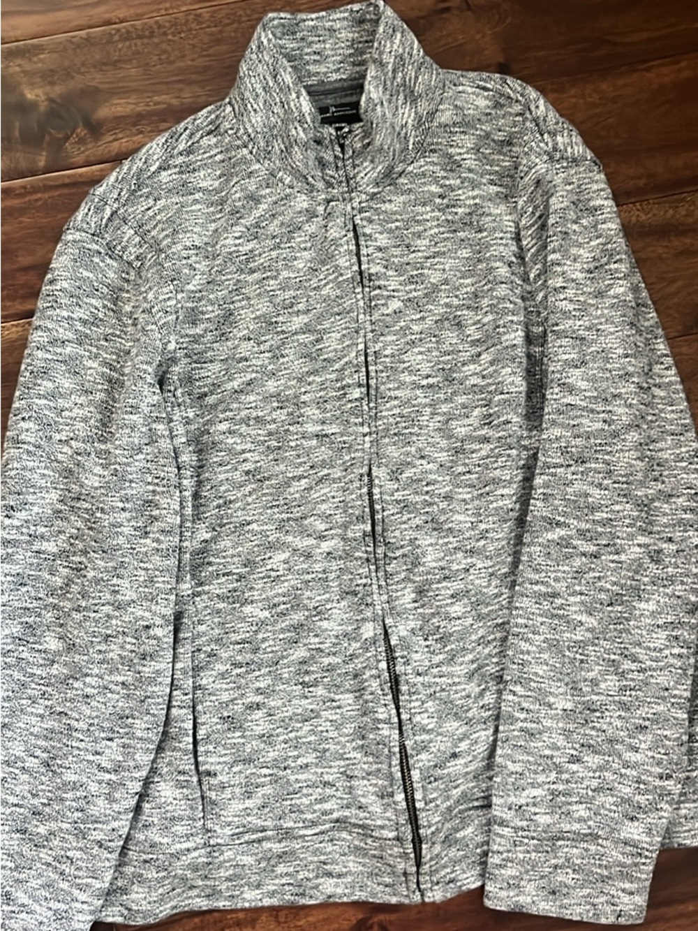 Marc Anthony Men's Heather Gray Full-Zip Sweater Jacket
